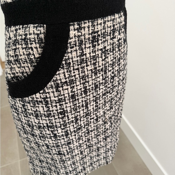 Milly of New York Black and White Tweed Mini Dress - Picture 14 of 14